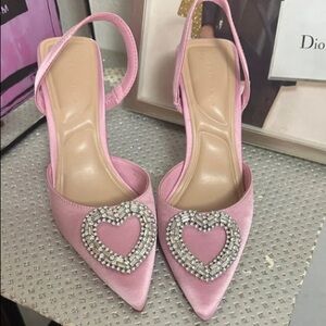 Primark Pink Heart Embellished Heels